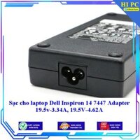 Sạc cho laptop Dell Inspiron 14 7447 Adapter 19.5v-3.34A 19.5V-4.62A - Kèm Dây nguồn - Hàng Nhập Khẩu