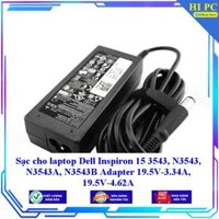 Sạc cho laptop Dell Inspiron 15 3543 N3543 N3543A N3543B Adapter 19.5V-3.34A 19.5V-4.62A - Kèm Dây nguồn - Hàng Nhập Khẩu