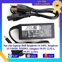 Sạc cho laptop Dell Inspiron 14 3451 Inspiron 15 N5559 N5559A Adapter 19.5V-2.31A 19.5V-3.34A - Hàng Nhập Khẩu New Seal