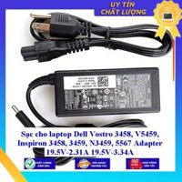 Sạc cho laptop Dell Vostro 3458 V5459 Inspiron 3458 3459 N3459 5567 Adapter 19.5V-2.31A 19.5V-3.34A - Hàng Nhập Khẩu New Seal