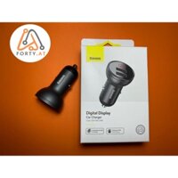 Sạc đa năng dùng cho xe ô tô Baseus Digital Display (24W, Dual USB 4.8A , Car Fast Charger)