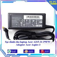 Sạc dành cho laptop Acer A315-31-P9FW  Adapter Acer Aspire 3 - Kèm Dây nguồn - Hàng Nhập Khẩu