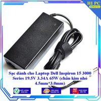 Sạc dành cho Laptop Dell Inspiron 15 3000 Series 19.5V 3.34A 65W chân kim nhỏ 4.5mm3.0mm - Kèm Dây nguồn - Hàng Nhập Khẩu