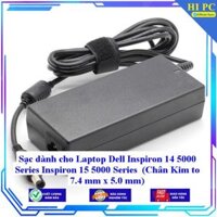 Sạc dành cho Laptop Dell Inspiron 14 5000 Series Inspiron 15 5000 Series Chân Kim to 7.4 mm x 5.0 mm - Kèm Dây nguồn - Hàng Nhập Khẩu