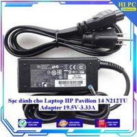 Sạc dành cho Laptop HP Pavilion 14 N212TU Adapter 19.5V-3.33A - Kèm Dây nguồn - Hàng Nhập Khẩu