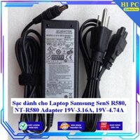 Sạc dành cho Laptop Samsung SenS R580 NT-R580 Adapter 19V-3.16A 19V-4.74A - Kèm Dây nguồn - Hàng Nhập Khẩu