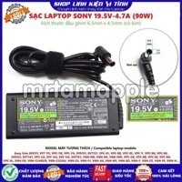SẠC DÀNH CHO LAPTOP SONY 19.5V-4.7A (90W) đầu có kim 6.5*4.4mm tương thích Vaio SVE111 SVT 111 VPC-YB VPC-YA SVS131 SVT1