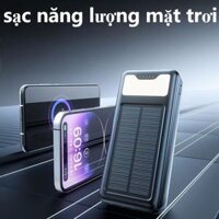 sạc dự phòng 100000MAh 100% Ngân hàng năng lượng mặt trời ngoài trời chính hãng Pin ngoài không thấm nước Nguồn điện LED