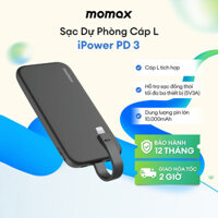 Sạc Dự Phòng 10.000mAh MOMAX iPower PD 3 Cáp Sạc USB-C | Màn Hình Hiển Thị Pin | Bảo Hành 12 Tháng IP118