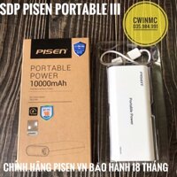 Sạc dự phòng 10000mAh PISEN portable Power III Chính Hãng