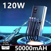 Sạc Dự Phòng 120W Sạc Nhanh 22,5W Dung Lượng Pin 50000mAh Cổng Sạc Tiện Lợi Phù Hợp Mọi Loại Máy