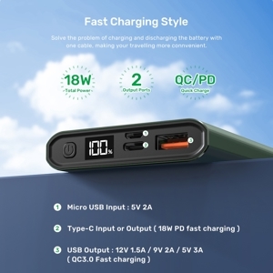 Sạc dự phòng 18W TOPK I1006P 10000mAh