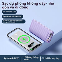 Sạc Dự Phòng 20000mAh 120W Siêu Tốc - Tặng 3 Dây Cáp Đa Năng, Pin Mini Siêu Bền, Sạc 4 Thiết Bị Cùng Lúc