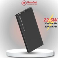 Sạc dự phòng 20000mAh Basefast Metal Pin Sạc Nhanh 22.5W Màn Led hiển thị cho dòng samsung iP xiaomi