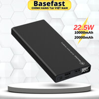 Sạc dự phòng 20000mAh Basefast Pin sạc nhanh 22.5W vỏ kim loại Led hiển thị cho samsung iP xiaomi