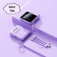 Sạc Dự Phòng 20000mAh Kiko Cầm Tay Với 4 Dây Cắm Phù Hợp Với Nhiều Dòng Điện Thoại