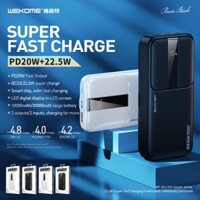 Sạc dự phòng 20000mah WP-303 tích hợp sạc nhanh PD 20W + Quickcharge 22.5W Pin dự phòng chính hãng 2 cổng tiện lợi SATOP