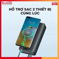 Sạc dự phòng 20000mAh Yoobao D20 Đầu ra 2 cổng USB - Hàng chính hãng - Bảo hành 12 tháng 1 đổi 1