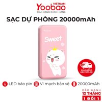 Sạc dự phòng 20000mAh Yoobao S8 PLUS Tặng kèm túi đựng PIN - Hàng chính hãng - Bảo hành 12 tháng 1 đổi 1