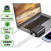 Sạc dự phòng 30000mAh 100w pin Lithium type C sạc laptop điện thoại, macbook SIÊU NHANH