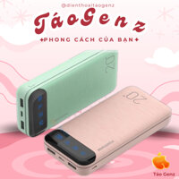 Sạc dự phòng 30000mah WP163, pin tích điện thiết kế nhỏ gọn tinh tế đèn lead hiển thị phần trăm pin