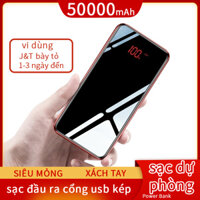 Sạc Dự Phòng 50000mAh CHÍNH HÃNG Sạc Dự Phòng Tích Hợp Sạc Nhanh Fast Charge Đèn Led Báo Pin