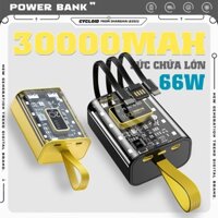 Sạc Dự Phòng 50000mAh Có Sạc Nhanh PD20W Kèm 3 Cáp Sạc Dung Lượng Lớn Màn Hình LED Hiện Thị Phần Trăm Pin