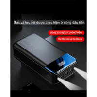 sạc dự phòng 50000mAh sạc siêu nhanh,trữ pin nhiều,có đèn pin, màn hình led hiện thị % pin