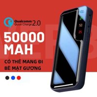 Sạc dự phòng 50000mah Powerbank màn hình gương kỹ thuật số thân máy nhỏ dung lượng lớn sạc dự phòng