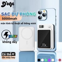 Sạc dự phòng 5000mah 22.5w siêu nhanh sạc pin, không dây siêu mỏng, màn hình kỹ thuật số thông minh