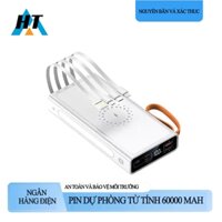 Sạc dự phòng 60000mAh dung lượng pin lớn tích hợp dây sạc nhanh cho nhiều điện thoại,Ngân hàng điện cầm tay