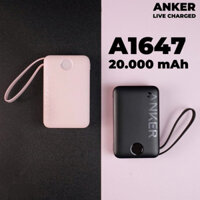Sạc dự phòng ANKER 335 dung lượng 20000 mAh A1647 kèm dây cáp sạc nhanh tiện lợi màn hình led hiển thị phần trăm pin