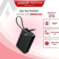 Sạc dự phòng Anker A1647 tích hơp cáp Type C 20000mah USB-C 22.5W - Bảo hành 12 tháng.