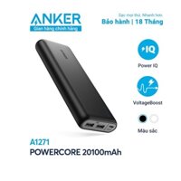 Sạc Dự Phòng ANKER PowerCore 20100mAh - A1271 - Công Nghệ PowerIQ và VoltageBoost - Hàng Chính Hãng - Bảo Hành 18 Tháng