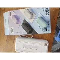 Sạc dự phòng BS09 - 20000w SOFTBANK BS09 NEW 20.000mah/3.7V (74wh) 2 màu Trắng-Đen kèm 2 dây sạc hiển thị % pin sạc nhan