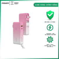 Sạc dự phòng chân cắm PISEN QUICK High Power Box 10000mAh 20W Rainbow,kèm 2 cáp,đa dụng-Hàng chính hãng,BH 24 tháng