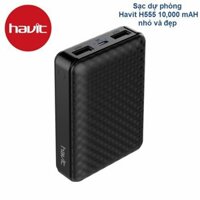 Sạc dự phòng chính hãng Havit H555 -2 Cổng USB Hỗ Trợ sạc nhanh QC 3.0