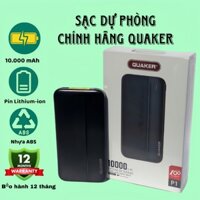 Sạc Dự Phòng Chính Hãng QUAKER 10.000mAh Bảo Hành 12 Tháng Lỗi 1 Đổi 1