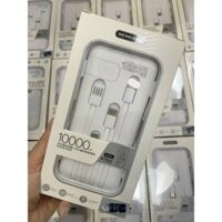 Sạc dự phòng chính hãng Sendem 10000mah tích hợp 4 dây sạc kiêm giá đỡ điện thoại