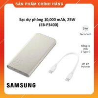 Sạc dự phòng CHÍNH HÃNG Samsung 10000 mAh 25W cổng type C EB-P3400X - New seal BH 12 tháng