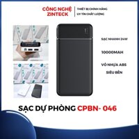 Sạc Dự Phòng CPBN 046 10000MAH - Sạc Nhanh 24W - Sạc 2 Máy