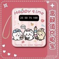 Sạc dự phòng dễ thương Geeikawa, dung lượng cực lớn, siêu mỏng, nhỏ gọn, di động mini với cáp tích hợp, sạc nhanh, giá trị cao mới hai hướng