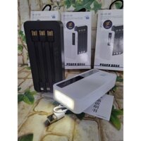 Sạc dự phòng dung lượng lớn 100000mah,LR005 Tặng kèm 3 dây sạc， có đèn pin ，màn hình led hiện thị phần trăm pin