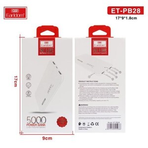 Sạc dự phòng Earldom PB - 28 5000 mAh