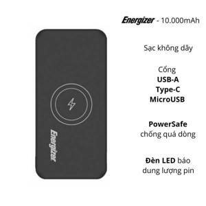 Sạc dự phòng Energizer QE10007BK 10000mah