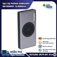 Sạc Dự Phòng Energizer QE10000GY 10,000mAh | Tích Hợp Sạc Không Dây | Hàng chính hãng | Bảo hành 24 tháng