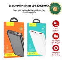 Sạc Dự Phòng Hoco J80 10000mAh,chất liệu ABS+ vỏ chống cháy PC,hiển thị đèn LED báo dung lương pin,DP03_GreenMobile