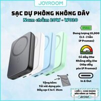 Sạc dự phòng iPhone Joyroom W020 công suất 20W 10000mAh nam châm magsafe với nhiều màu sắc tặng kèm cáp sạc
