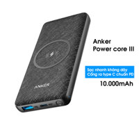 Sạc dự phòng không dây Anker Power core III -  A1617 10000mAh sạc nhanh