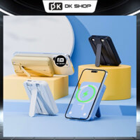 SẠC DỰ PHÒNG KHÔNG DÂY 5000mAh/10000mAh, PIN DỰ PHÒNG TÍCH HỢP 2 DÂY SẠC TIỆN LỢI, SẠC NHANH, PIN LITHIUM DKSHOP